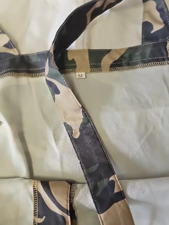 Camo Button-Front Overalls - Picture 5 of 8